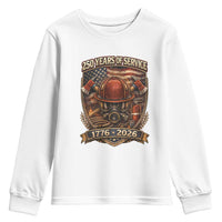 Patriotic Firefighter 250 Years Of Service USA Anniversary Gift Youth Sweatshirt