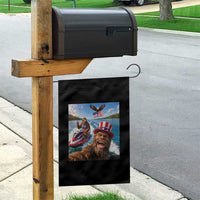 Patriotic Bigfoot Squad Chill Summer Vacation Graphic Garden Flag