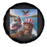 Patriotic Bigfoot Squad Chill Summer Vacation Graphic Spare Tire Cover