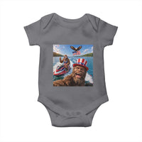 Patriotic Bigfoot Squad Chill Summer Vacation Graphic Baby Onesie