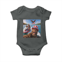 Patriotic Bigfoot Squad Chill Summer Vacation Graphic Baby Onesie