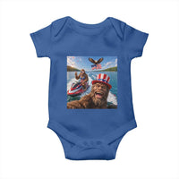 Patriotic Bigfoot Squad Chill Summer Vacation Graphic Baby Onesie