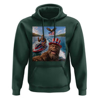 Patriotic Bigfoot Squad Chill Summer Vacation Graphic Hoodie