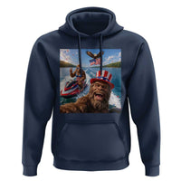Patriotic Bigfoot Squad Chill Summer Vacation Graphic Hoodie
