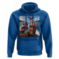 Patriotic Bigfoot Squad Chill Summer Vacation Graphic Hoodie