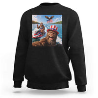 Patriotic Bigfoot Squad Chill Summer Vacation Graphic Sweatshirt