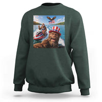 Patriotic Bigfoot Squad Chill Summer Vacation Graphic Sweatshirt