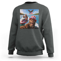 Patriotic Bigfoot Squad Chill Summer Vacation Graphic Sweatshirt