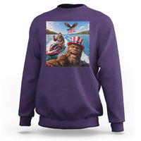 Patriotic Bigfoot Squad Chill Summer Vacation Graphic Sweatshirt