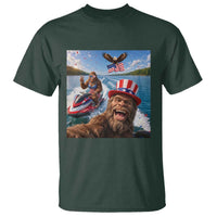 Patriotic Bigfoot Squad Chill Summer Vacation Graphic T Shirt