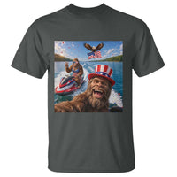 Patriotic Bigfoot Squad Chill Summer Vacation Graphic T Shirt