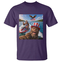 Patriotic Bigfoot Squad Chill Summer Vacation Graphic T Shirt