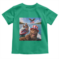 Patriotic Bigfoot Squad Chill Summer Vacation Graphic Toddler T Shirt