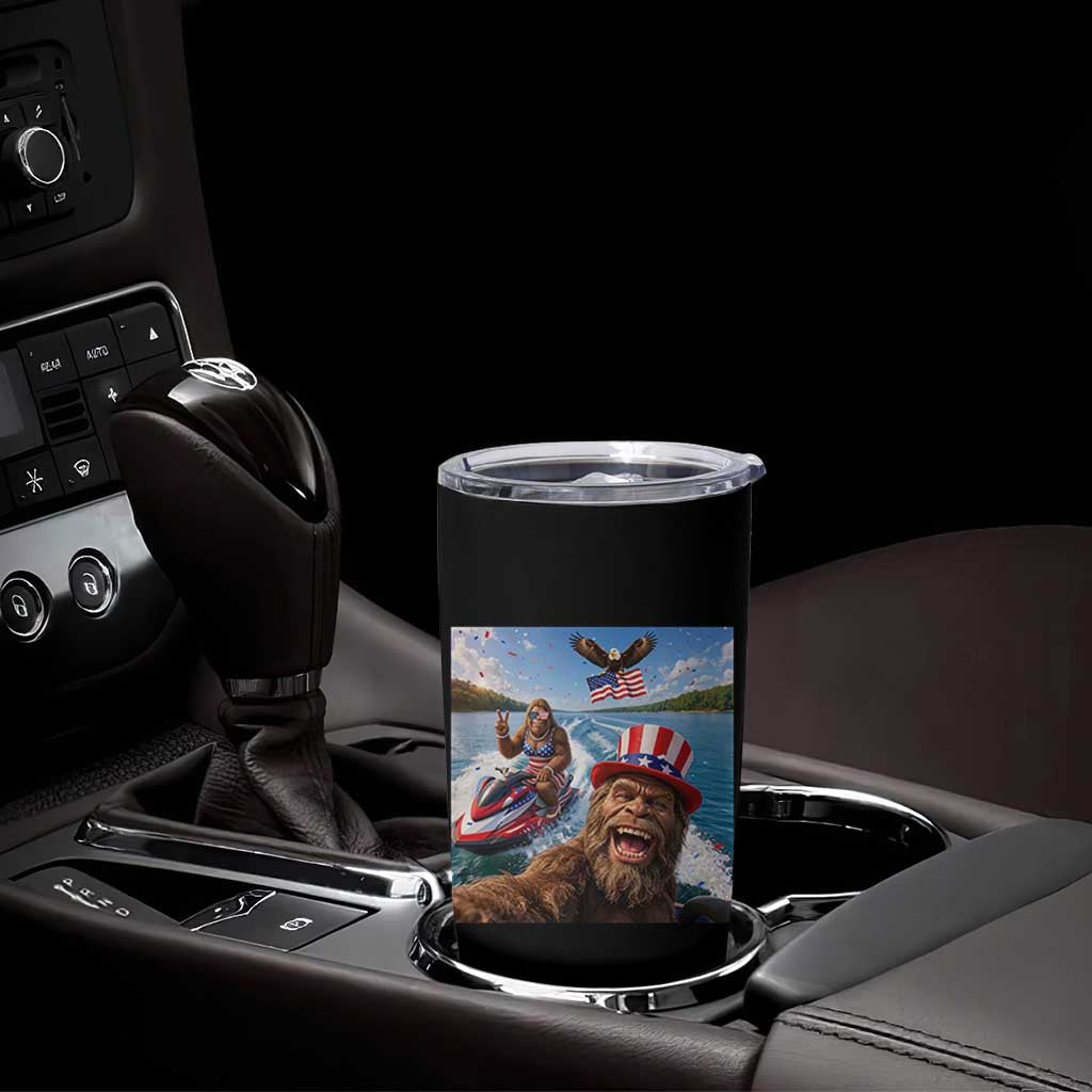 Patriotic Bigfoot Squad Chill Summer Vacation Graphic Tumbler Cup