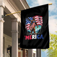 Funny Patriotic Sexy Bigfoot Garden Flag Merica USA 250th Anniversary