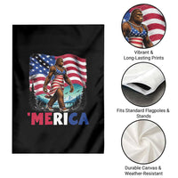 Funny Patriotic Sexy Bigfoot Garden Flag Merica USA 250th Anniversary