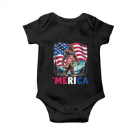 Funny Patriotic Sexy Bigfoot Baby Onesie Merica USA 250th Anniversary