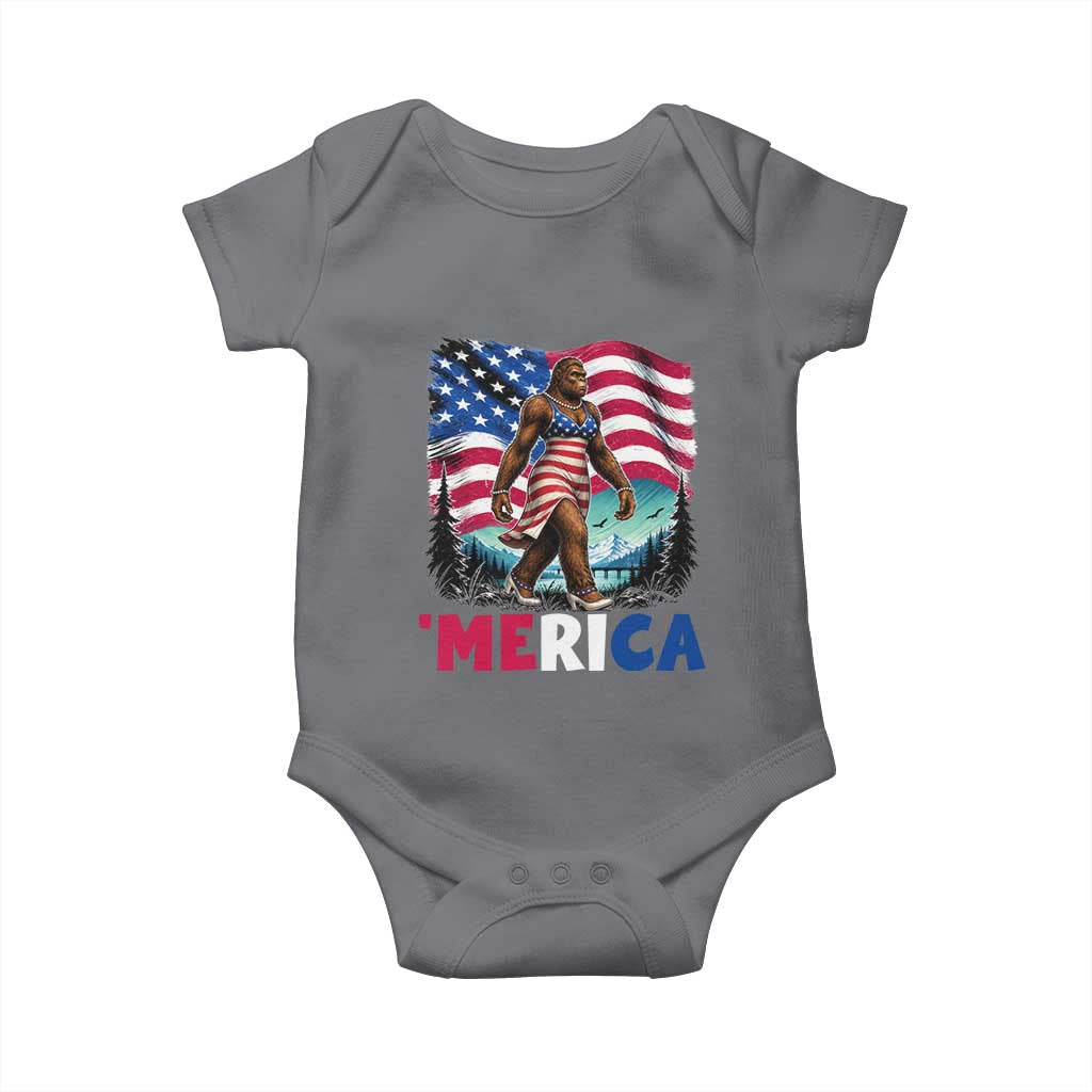 Funny Patriotic Sexy Bigfoot Baby Onesie Merica USA 250th Anniversary