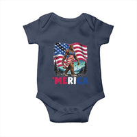 Funny Patriotic Sexy Bigfoot Baby Onesie Merica USA 250th Anniversary