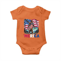 Funny Patriotic Sexy Bigfoot Baby Onesie Merica USA 250th Anniversary