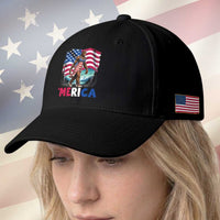 Funny Patriotic Sexy Bigfoot Baseball Cap Merica USA 250th Anniversary