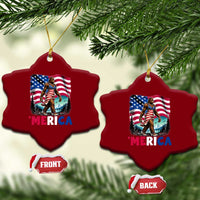 Funny Patriotic Sexy Bigfoot Ceramic Ornament Merica USA 250th Anniversary