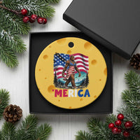 Funny Patriotic Sexy Bigfoot Ceramic Ornament Merica USA 250th Anniversary