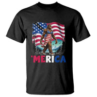 Funny Patriotic Sexy Bigfoot T Shirt Merica USA 250th Anniversary