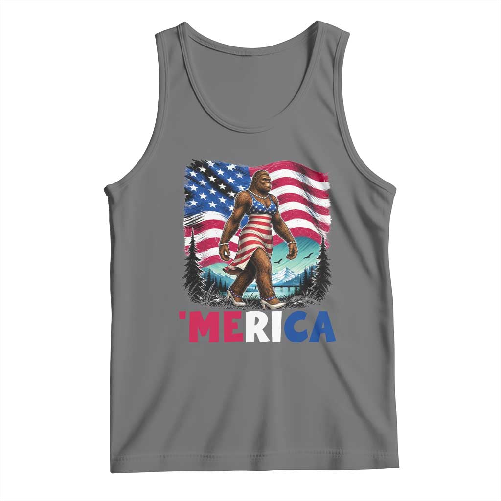 Funny Patriotic Sexy Bigfoot Tank Top Merica USA 250th Anniversary
