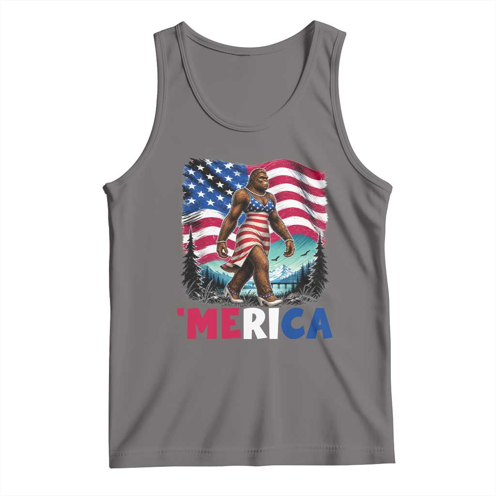 Funny Patriotic Sexy Bigfoot Tank Top Merica USA 250th Anniversary