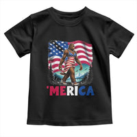 Funny Patriotic Sexy Bigfoot Toddler T Shirt Merica USA 250th Anniversary
