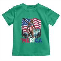 Funny Patriotic Sexy Bigfoot Toddler T Shirt Merica USA 250th Anniversary