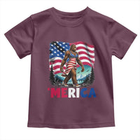 Funny Patriotic Sexy Bigfoot Toddler T Shirt Merica USA 250th Anniversary