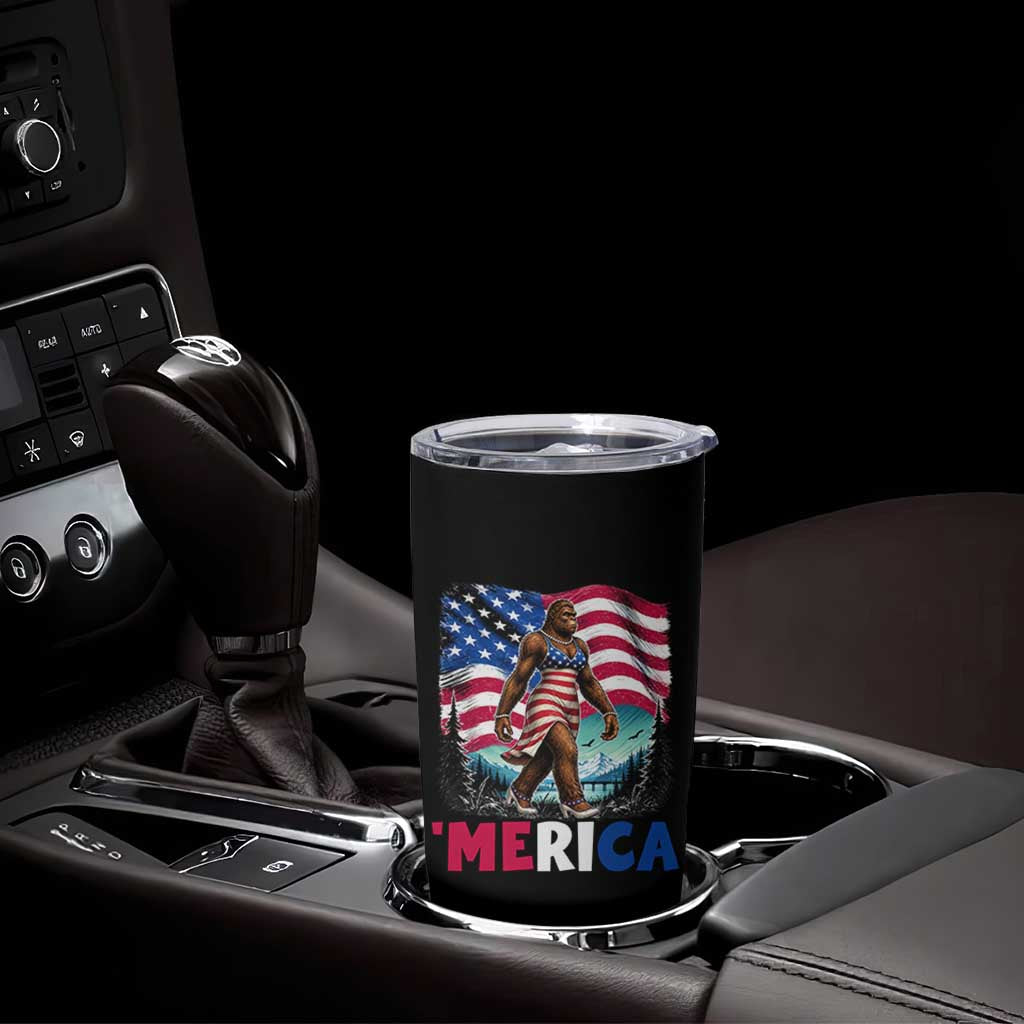 Funny Patriotic Sexy Bigfoot Tumbler Cup Merica USA 250th Anniversary