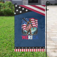 Funny Patriotic Sexy Bigfoot Patriotic Garden Flag Merica USA 250th Anniversary