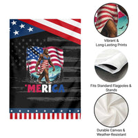 Funny Patriotic Sexy Bigfoot Patriotic Garden Flag Merica USA 250th Anniversary
