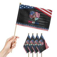 Funny Patriotic Sexy Bigfoot Patriotic Handheld Flag Merica USA 250th Anniversary