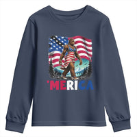 Funny Patriotic Sexy Bigfoot Youth Sweatshirt Merica USA 250th Anniversary