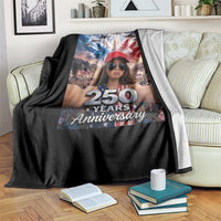 Funny Doll Face Meme 4th Of July Throw Blanket USA Freedom Jet Fighter Graphic