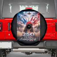 Funny Doll Face Meme 4th Of July Spare Tire Cover USA Freedom Jet Fighter Graphic
