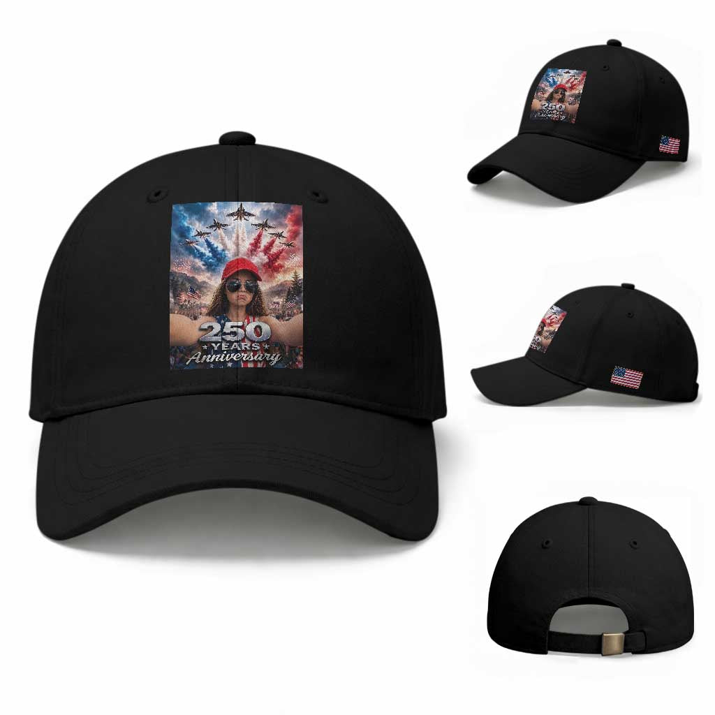 Funny Doll Face Meme 4th Of July Baseball Cap USA Freedom Jet Fighter Graphic