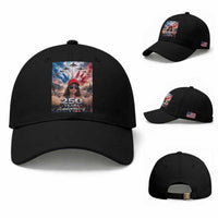 Funny Doll Face Meme 4th Of July Baseball Cap USA Freedom Jet Fighter Graphic