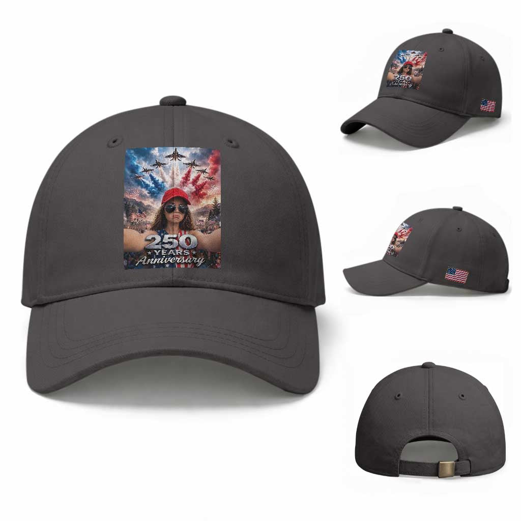 Funny Doll Face Meme 4th Of July Baseball Cap USA Freedom Jet Fighter Graphic