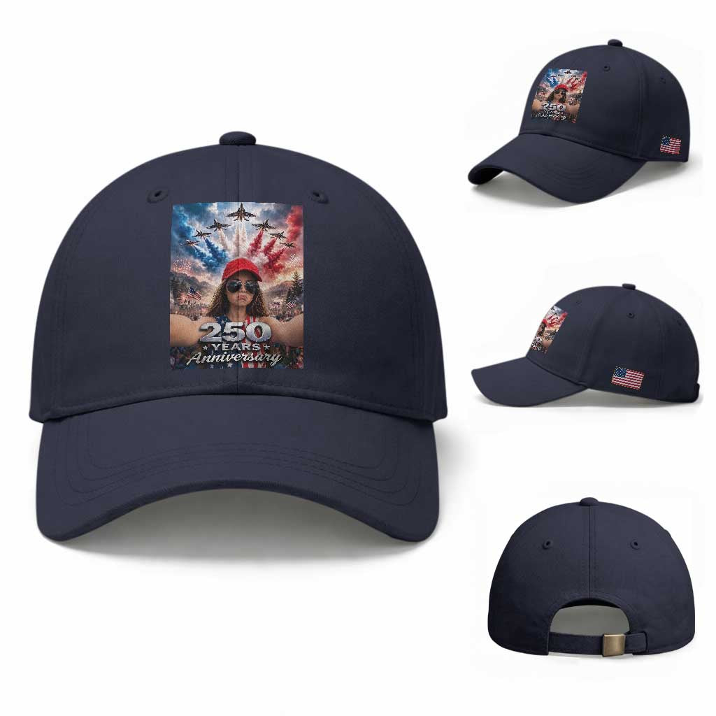 Funny Doll Face Meme 4th Of July Baseball Cap USA Freedom Jet Fighter Graphic