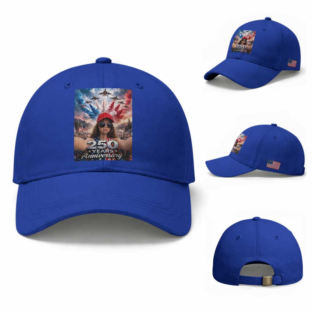 Funny Doll Face Meme 4th Of July Baseball Cap USA Freedom Jet Fighter Graphic