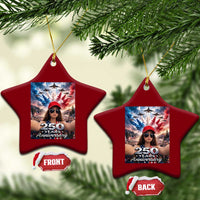 Funny Doll Face Meme 4th Of July Ceramic Ornament USA Freedom Jet Fighter Graphic