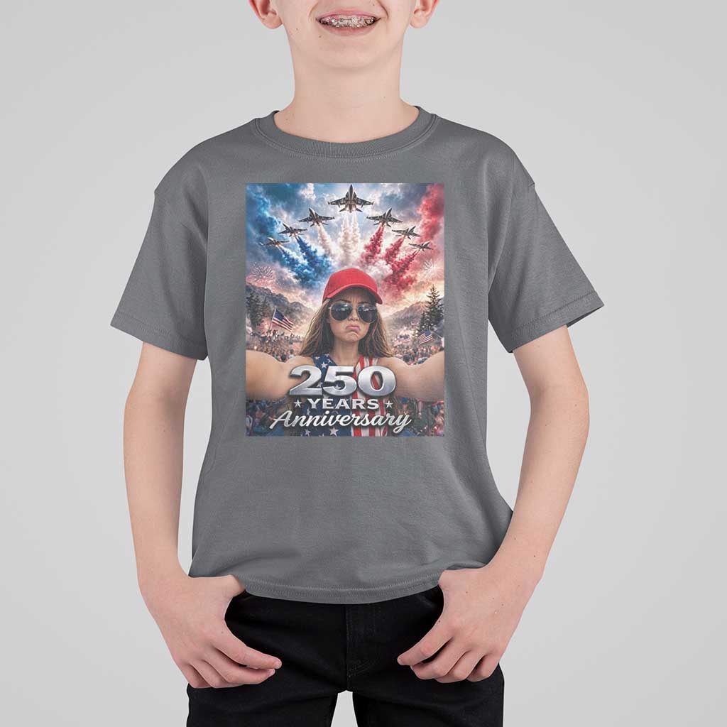 Funny Doll Face Meme 4th Of July T Shirt For Kid USA Freedom Jet Fighter Graphic