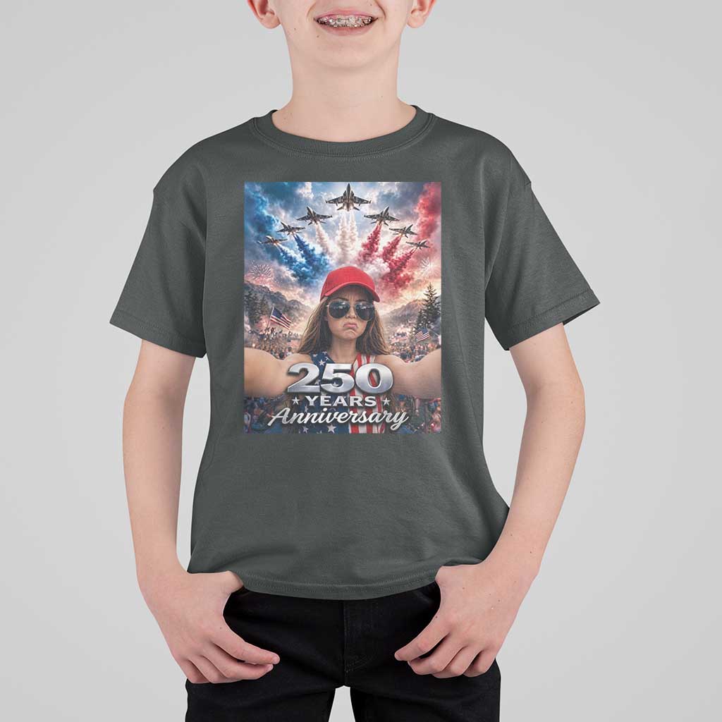 Funny Doll Face Meme 4th Of July T Shirt For Kid USA Freedom Jet Fighter Graphic