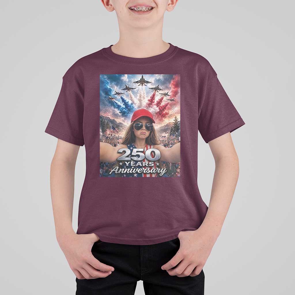 Funny Doll Face Meme 4th Of July T Shirt For Kid USA Freedom Jet Fighter Graphic
