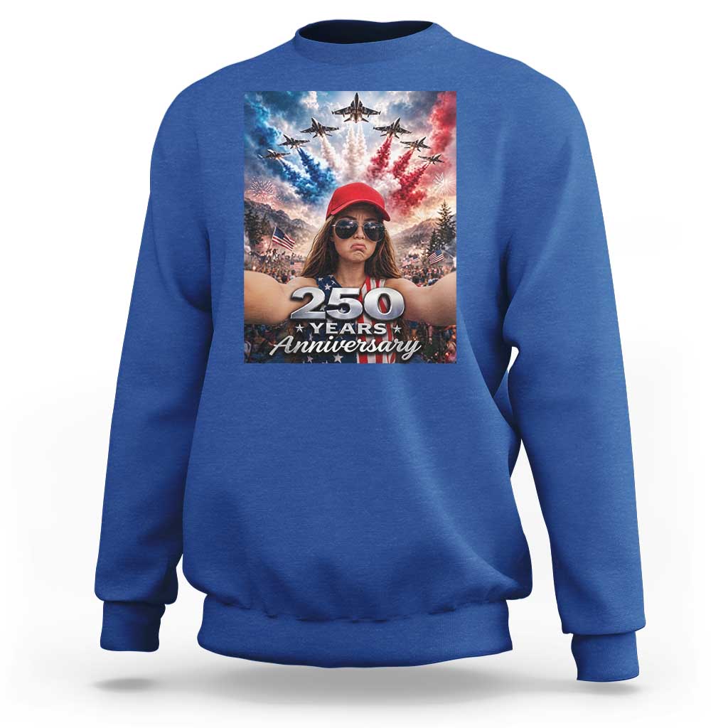 Funny Doll Face Meme 4th Of July Sweatshirt USA Freedom Jet Fighter Graphic